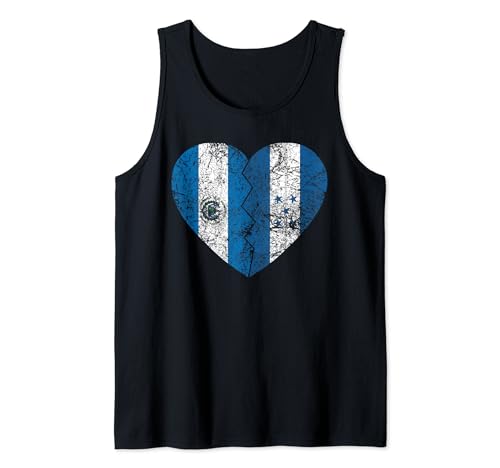 Corazón Banderas Salvadoreñas Hondureñas | El Salvador Honduras Roots Camiseta sin Mangas