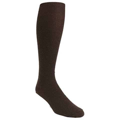 Mens Merino Wool OTC Knee-high Socks - 17" Leg (2 Pairs) (6PK (Black)) Cover