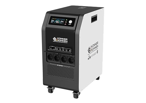 K&S Könner&Söhnen KS 5200PS - Estación de energía portátil LiFePO4 con batería de 5120 Wh, inversor de 5200 W, modo UPS y portátil con SMART BMS, generador de emergencia