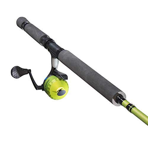 Lew's Crappie Thunder Jig/Troll Underspin Reel and Fishing Rod Combo, 9-Foot 2-Piece Graphite Blank, Right or Left-Hand Retrieve, Crappie Thunder Green