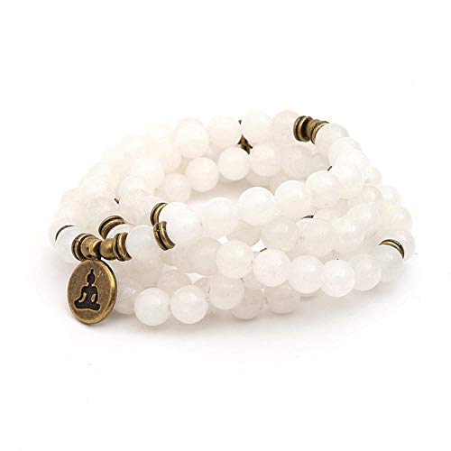 Bijoux de personnalité simples rétro, l'harmonie du jade blanc fait main