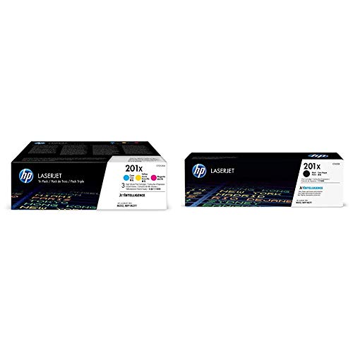 HP 201X Toner Cartridge Bundle (CF400X, CF401X, CF402X, CF403X) – Black, Cyan, Yellow, Magenta