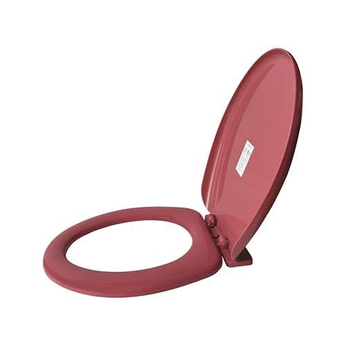 Image of LUXART Toilet Seat Cover 17.9L x 14.5W Inc Indian Commode Oval Seat Cover With Round Edge | EWC Non Soft Close Commode Cover With Installation Kit | PP Western Toilet Cover For Bathroom Commercial Use