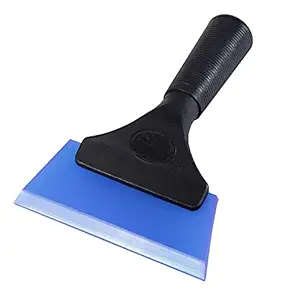 FOSHIO Squeegee Scraper Shower Mirror Glass Wiper Window Cleaner with Non-Slip Handle (Blue)