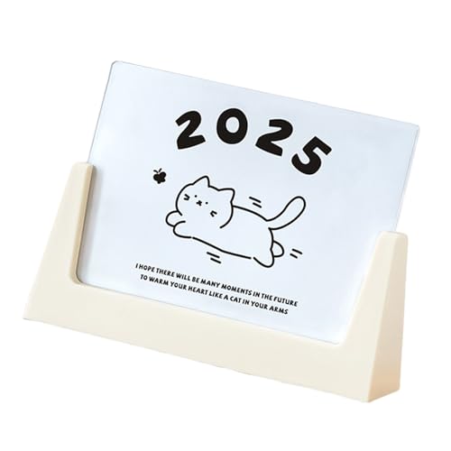 Planificador De Calendario Mensual Escritorio 2025 Con 12 Hojas Cartulina Y Soporte Calendario Escritorio Oficina Para Planificar Y Programar Calenda