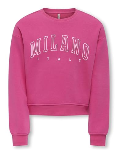 Only & Kids Damen Kogsweat Life Ls Crew Ovz Stat SWT Noos, Magenta, 158-164 EU