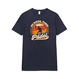 Pampling Maglietta a Maniche Corte per Giacatori di Padel, 100% Cotone, Abbigliamento Unisex per Uomo e Donna, Serigrafata con Girocollo e vestibilità Regolare, Colore Blu (No Puedo Tengo Pádel, L)