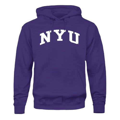 Barnesmith New York University NYU Violets Adult Unisex Hooded Sweatshirt Classic Purple X-Large