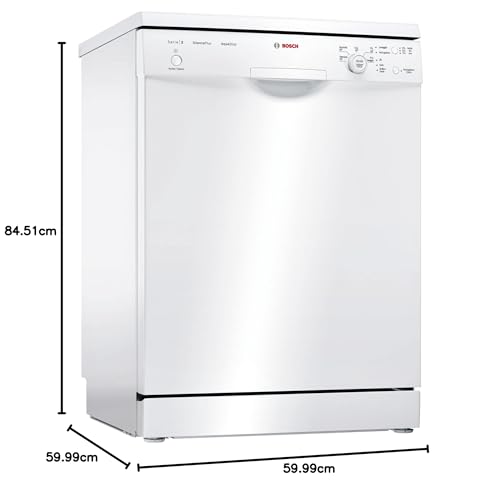 Bosch Serie 2 SMS25AW01J Geschirrspüler, freistehend, 12 Gedecke, A++, Geschirrspüler (freistehend, volle Größe 60 cm, weiß, Knöpfe, drehbar, 1,75 m)