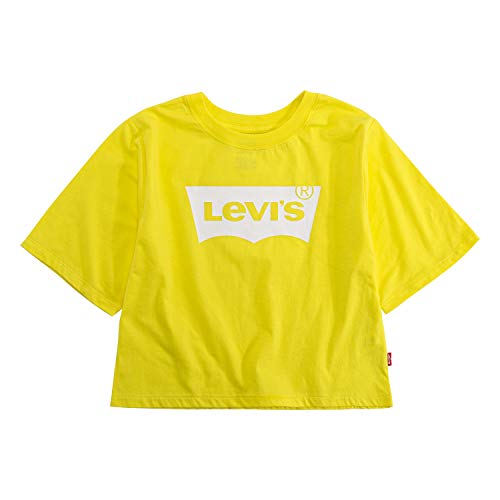 Image of Levi's Girl's Cotton Regular Fit All Over Print High Rise Top