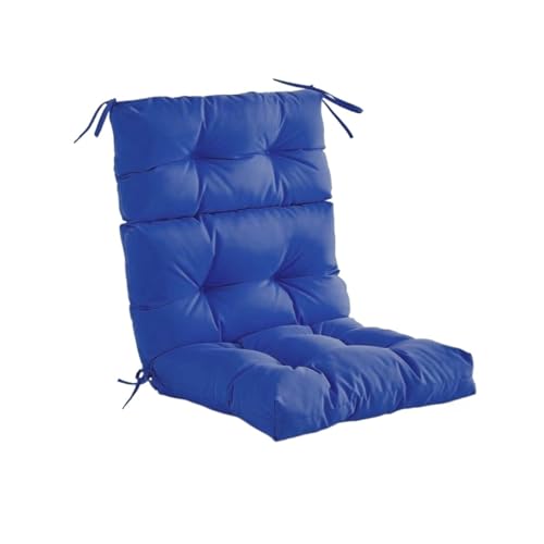 VNHGNHG Outdoor-Hochstuhlkissen, Wasserdichte, Dicke Polsterauflage für Terrassen- und Schaukelstühle, für Drinnen und Draußen, Getuftetes Kissen für Ess- und Bistrostühle (21 X 41 Zoll)(Royal Blue,No