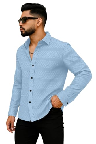 Image of Men's Solid Linen Cotton Shirt, Casual, Plain, Full Sleeve, Summer-Regular Fit, Stylish, Everyday Formal Wear