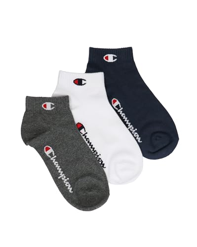 Champion Mixte Socks Basics 3pk Quarter Chaussettes, Bleu Marine, 39-42 EU
