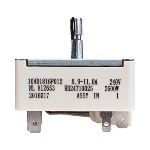 WB24T10025 Surface Burner Infinite Control Switch Electric Range Switch Replacement for GE Range Switch (8 inch) AP2024072 AH236750 EA236750 PS236750 154510 769692