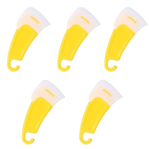 5 Stück Mini Silikonspatel, Multifunktionale Schaber Abstreifer, Küche Reinigungsschaber Werkzeug, Geeignet für Die Reinigung von Tellern, Schüsseln, Kästen, Arbeitsplatten (Gelb)