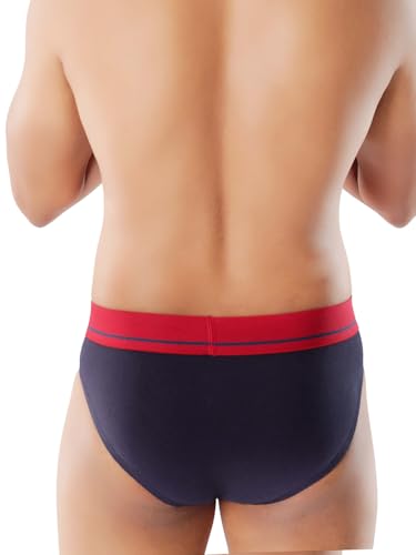 Image of CRUSOE Men's Antimicrobial Super Combed Cotton Fashion Brief - Pack of 2 | Breathable, Soft Stretch Fit Underwear | Tag-Free, Odor Control Innerwear