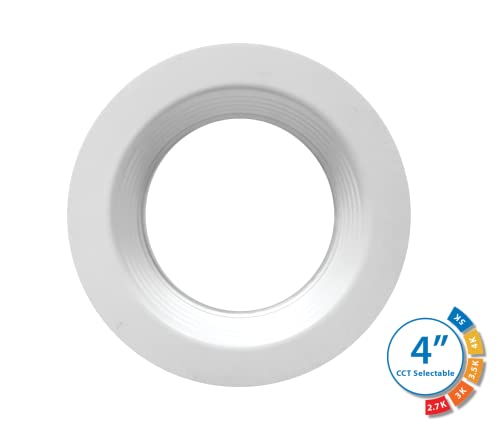 Image of DLR4(v6) 4-inch White Selectable Recessed LED Downlight with Baffle (12 Pack)