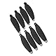 Drohnenblatt, Leichtes Flügelblatt für Mini, Hochfeste Propeller für Reibungslosen Betrieb, Passend für Drohnenzubehör (schwarzer silberner Rand)