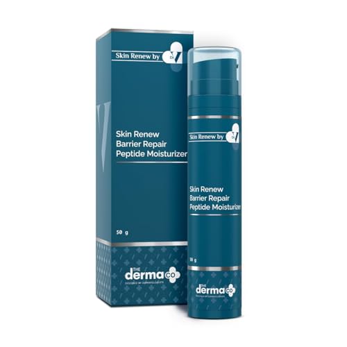The Derma Co. x Dr. V Skin Renew Barrier Repair Peptide Face Moisturizer - Strengthens Barrier, Helps Regeneration & Gives Youthful Glow - Suits All Skin Types - 1.69 Fl Oz/50ml