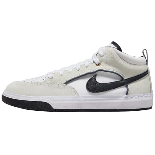 Nike SB React Leo Skate Shoes (DX4361-100, White/Black) Size 12