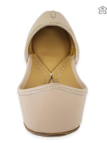 Image of Fulkari Women's Nappa Soft Genuine Leather Juttis | Bite and Pinch Free Jutis | Punjabi Jutti For Ladies | Casual Flat Stylish Mojari | Ethnic Flats For Girls |