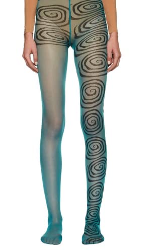 Vintage 60s Printed Funky Tights for Women Y2K Tie Dye Mesh Pantyhose Skinny Body Shaping Leggings Streetwear