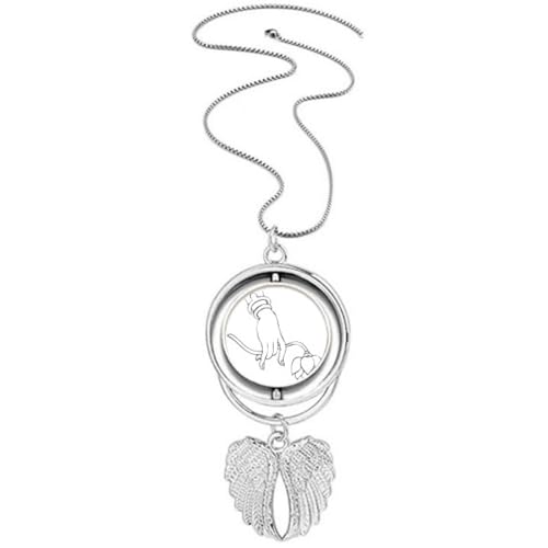 Collier main de lotus prestigieux avec ses ailes d'ange ciselées