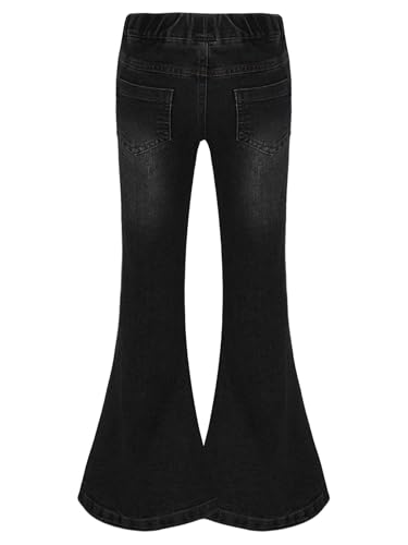 Kids Girls Flare Jeans Bell Bottom Teen Denim Pants with Pockets2