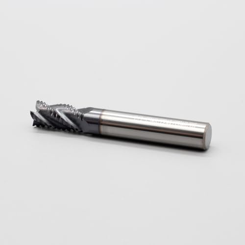 Image of Roughing End Mill JESTUOUS Carbide Square Nose 4 Flute Fine Tooth Bit 3 /8 inch Shank Dia. 3 /4 inch Flute Length for Milling Metal Steels,1 Piece