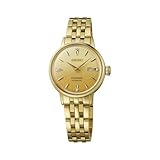 SEIKO SRE018 Presage Women's Cocktail Time Watch, Gold-Tone Dial, Diamond Markers, Automatic Movement, 50M Water Resistant