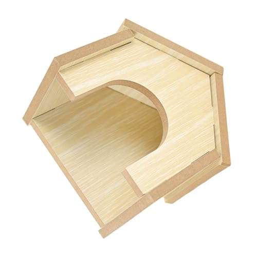 IMIKEYA Casa de madera para mascotas con función de túnel para mascotas pequeñas, ocio y zonas de descanso