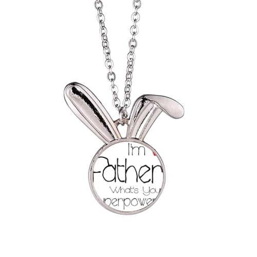 Collier lapin avec pendentif gravé papa pour homme élégant