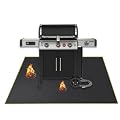 VCHOMY 40x60 Inch Under Grill Mat for Outdoor Grill Deck Patio Protector Extra Large Silicone Fireproof Waterproof Oil-Proof Fire Pit Matt BBQ Barbecue Pad