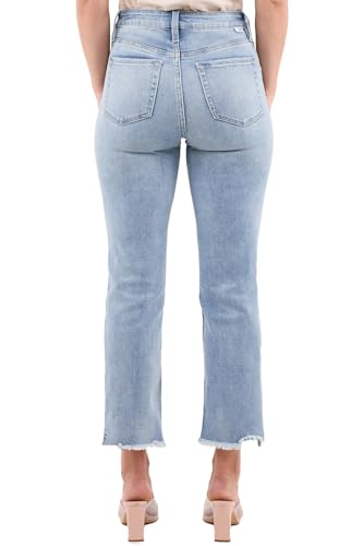 RFM Dylan High Rise Slim-Fit Straight Crop Fray Jeans with Built-in Tummy Control - Premium Stretch Denim (Available in Plus)3