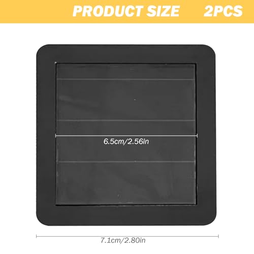 Solar Light Replacement Top with LED Light 2Pcs 2.8in Replacement Solar Light Units Square DIY Warm White Solar Light Replacement Parts for Solar Lantern, Solar Lamp, Solar Light Replacement Top