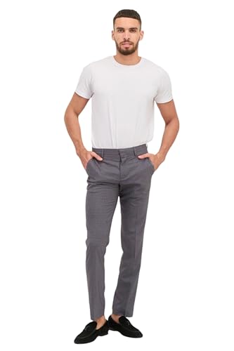 Perry Ellis Portfolio Mens Slim Fit Suit Dress Pants Charcoal Grey 33 x 30