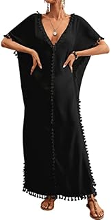 Bsubseach Plus Size Kaftan Dresses for Women Cover Up Beach Caftan Loungewear