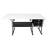 Sew Ready Eclipse Hobby Sewing Center Craft Table Sturdy Computer Desk with Drawers in Black/White, 13362 #4