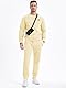 Elegancity Trainingsanzug Herren Set Herren Pullover Sweatshirt und Sporthose Lang 2-Teilige Jogginganzug Sportanzug Herbst Tracksuit,Aprikose L