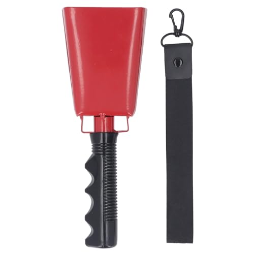 Cow Bell,Cow Bell Metal PVC Ergonomic Handle Cheering Bell Noise Maker with Wrist Strap for Sports Events Soccer Games Party