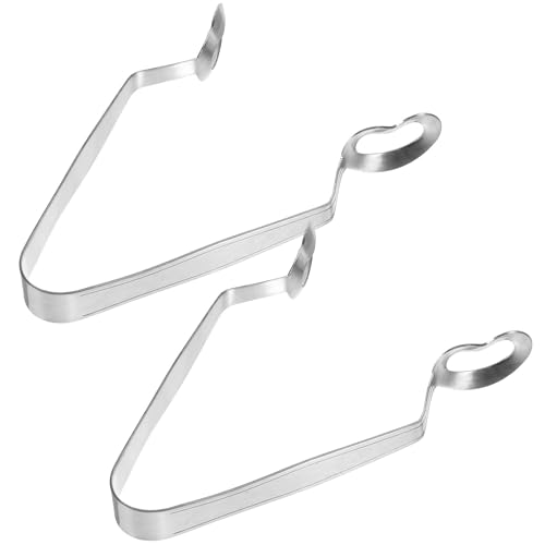 jojofuny Pinzas para Mariscos y Caracoles de Acero Inoxidable 2 Piezas Mango Cómodo Aptas para Servir Alimentos Restaurantes y Hogares Diseño Resistente y Fácil de Usar