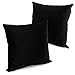 ITD HOME - 2 Fundas Cojines de Terciopelo para Sofás, Fundas Cojines 45 x 45cm Talla Unica, Funda de Almohada para Camas, Coches, Salones, Sillones (Negro)