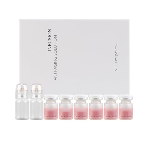 Micro Infusion Kit for Skin Care - Face Serum and Stamp 0.05mm - Facial Moisturizing Serum with Collagen & Hyaluronic Acid for All Skin Types (6+2)