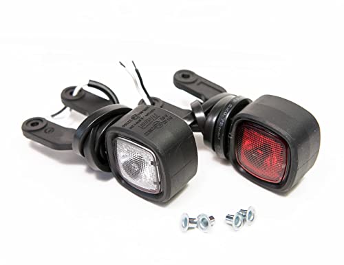2 x LED feu de gabarit Feu de position suspendu petit feu de position 12-24V, 2 couleurs : blanc, rouge, pour camion voiture remorque, remorque, caravane etc Cover