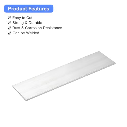 Image of uxcell Square Aluminum Flat Bar, 3 /16 inch Thick 2.8 inch Width 12 inch Length Square Aluminum Bar 6061 Aluminum Flat Plate, 4 x 70 x 305mm T6511 Solid New Mill Stock for Industrial Building