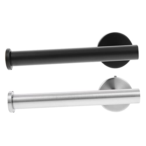 SHINEOFI 2pezzi Porta Asciugamani Da Bagno Parete in Acciaio Inox Porta Asciugamani e Rotolo Carta Design Multifunzione