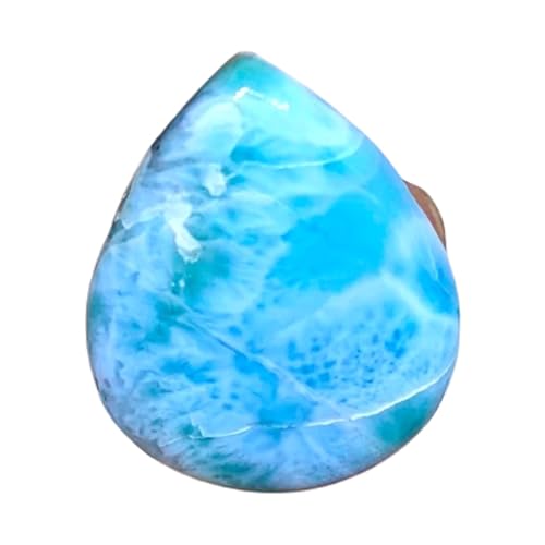 Pierre larimar poire 23x18x6mm idéale pour fabriquer un pendentif fait main
