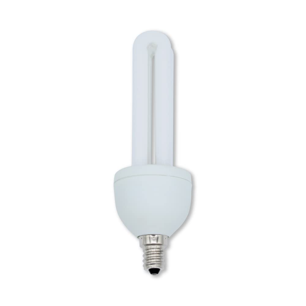 Technical Precision Replacement for Brookstone 110v 15w E12 Light Bulb 13W Compact Fluorescent Bulb - 120V Twin Tube U-Bent Lamp - E12 Base - 6400K Daylight - 1 Pack