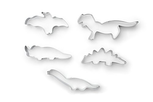 Fox Run Dinosaur Cookie Cutters, 1 X 6 X 2.5 Inches, Metallic #TOP2