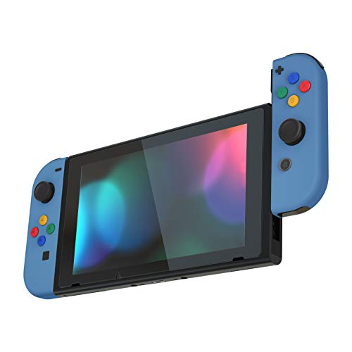 eXtremeRate DIY Replacement Shell Buttons for Nintendo Switch & Switch OLED, Airforce Blue Custom Soft Touch Housing with Corlorful Button for Joycon Handheld Controller - Console Shell NOT Included - Image 5